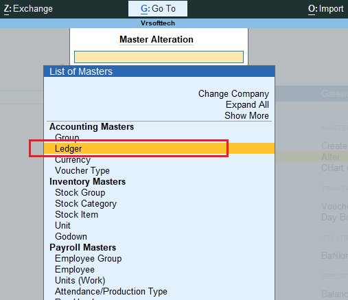 create ledger